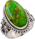 Solid 925 Sterling Silver Turquoise Ring for Women & Men (Style SCF1)