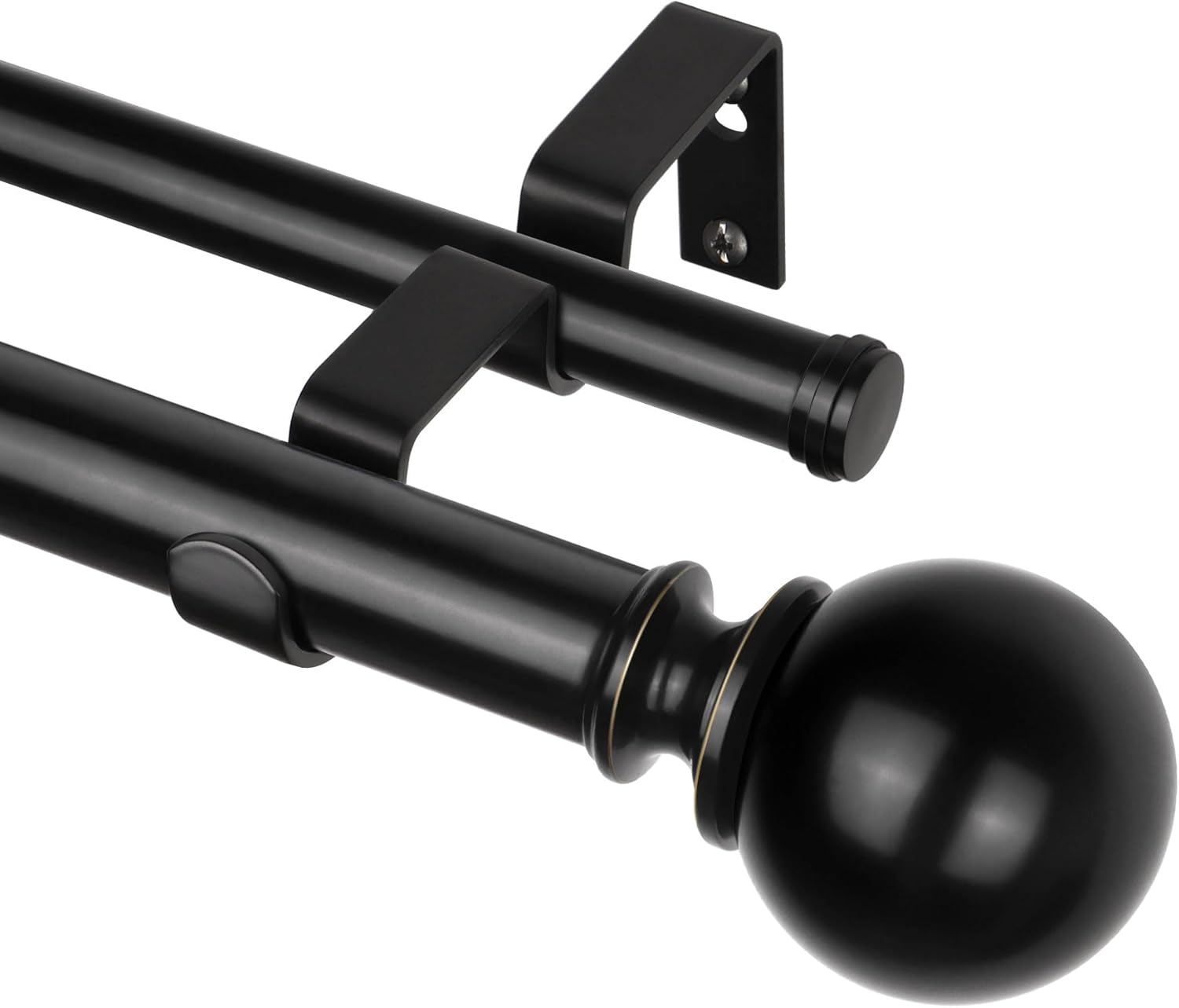 KAMANINA Double Curtain Rod 72 to 144 Inches for Stylish Windows