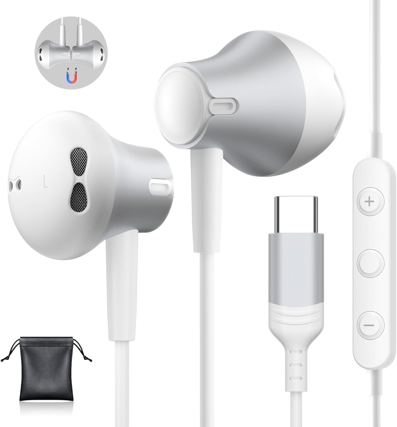Enhanced Sound Quality USB C Headphones ~ Samsung, iPhone, Google