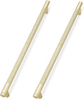 6 Pack Brushed Gold Cabinet Pulls knurled 11-1/3 in Hole Centers