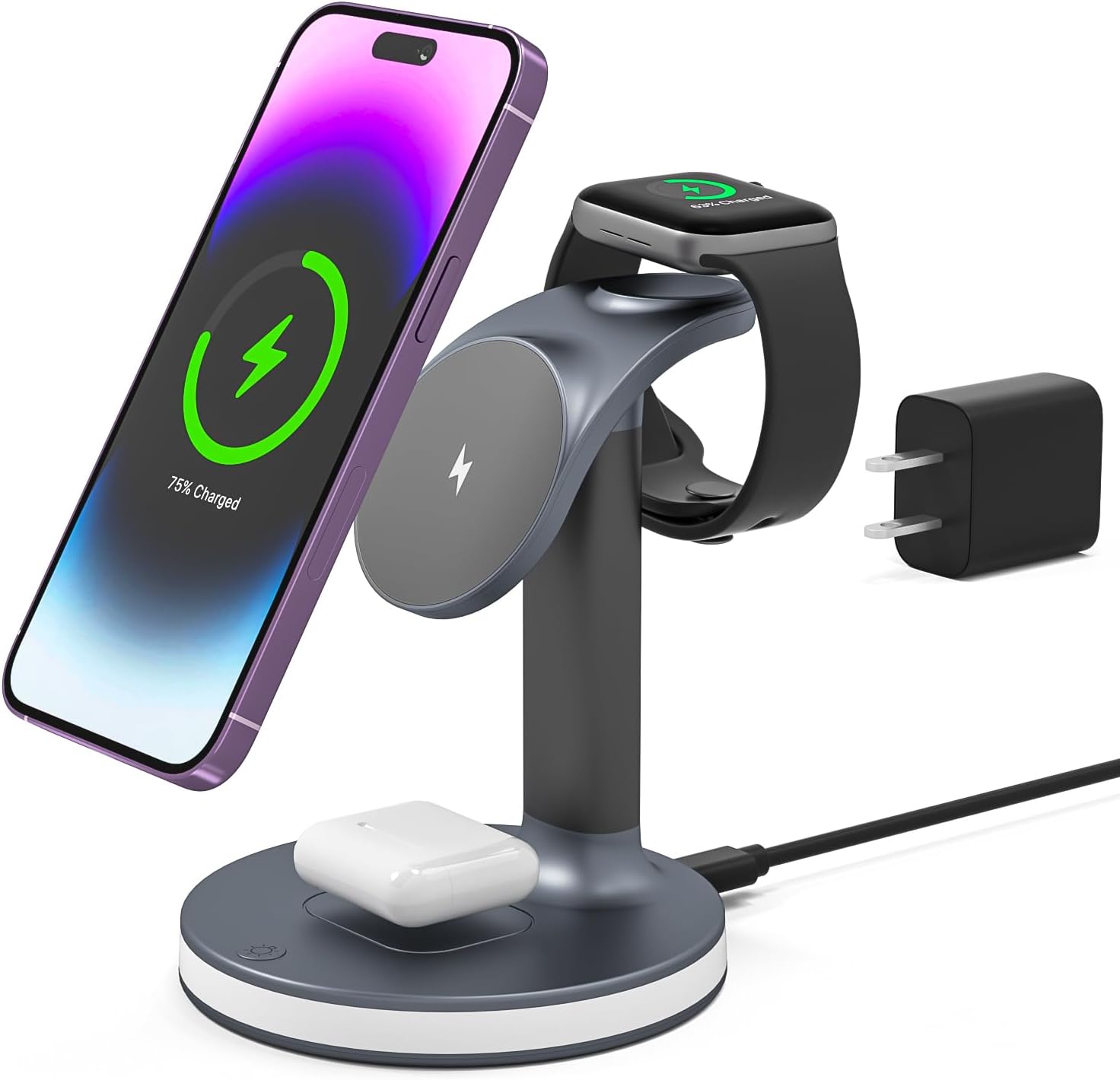 HiPlug 3-in-1 Wireless Charger - Streamline Your Device Charging