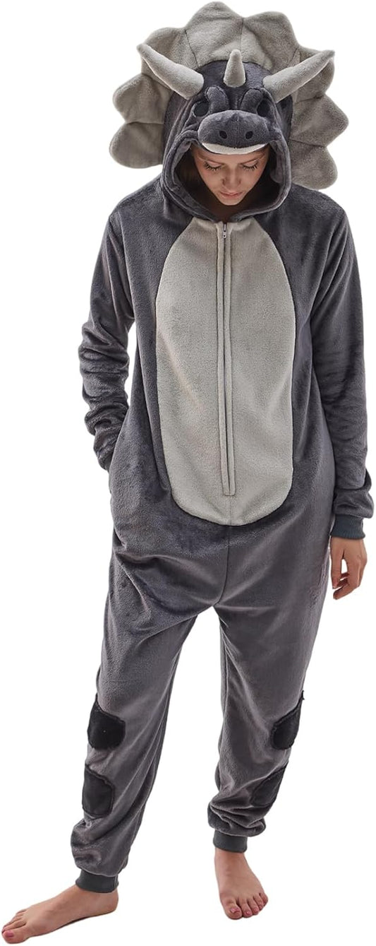 Unisex Adult Onesie Pajamas Animal One Piece Costume Fun Sleepwear