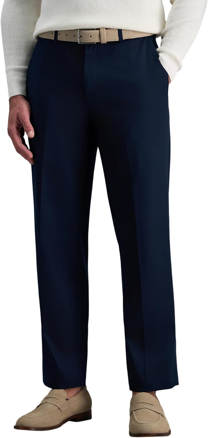 Haggar Men's Premium No Iron Khaki Classic Fit Casual Pant