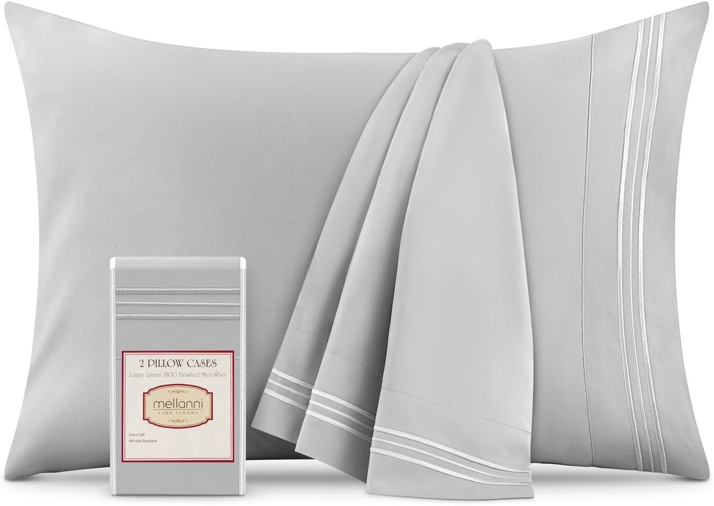 Mellanni Pillow Cases - Luxury Cooling King Pillow Covers 2 PC