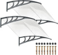 2 Pieces Window Awning Door Canopy 48in x 40in - UPF50+ Weather Shield