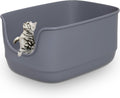 Gefryco Large Cat Litter Box with High Sided Walls - Jumbo Open Tray