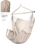 Hammock Chair Swing & Cover Set (500 lbs Max) - Sturdy Indoor/Outdoor