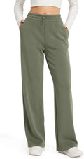 Women's Modal Soft Wide Leg Pants with Pockets - Adjustable High