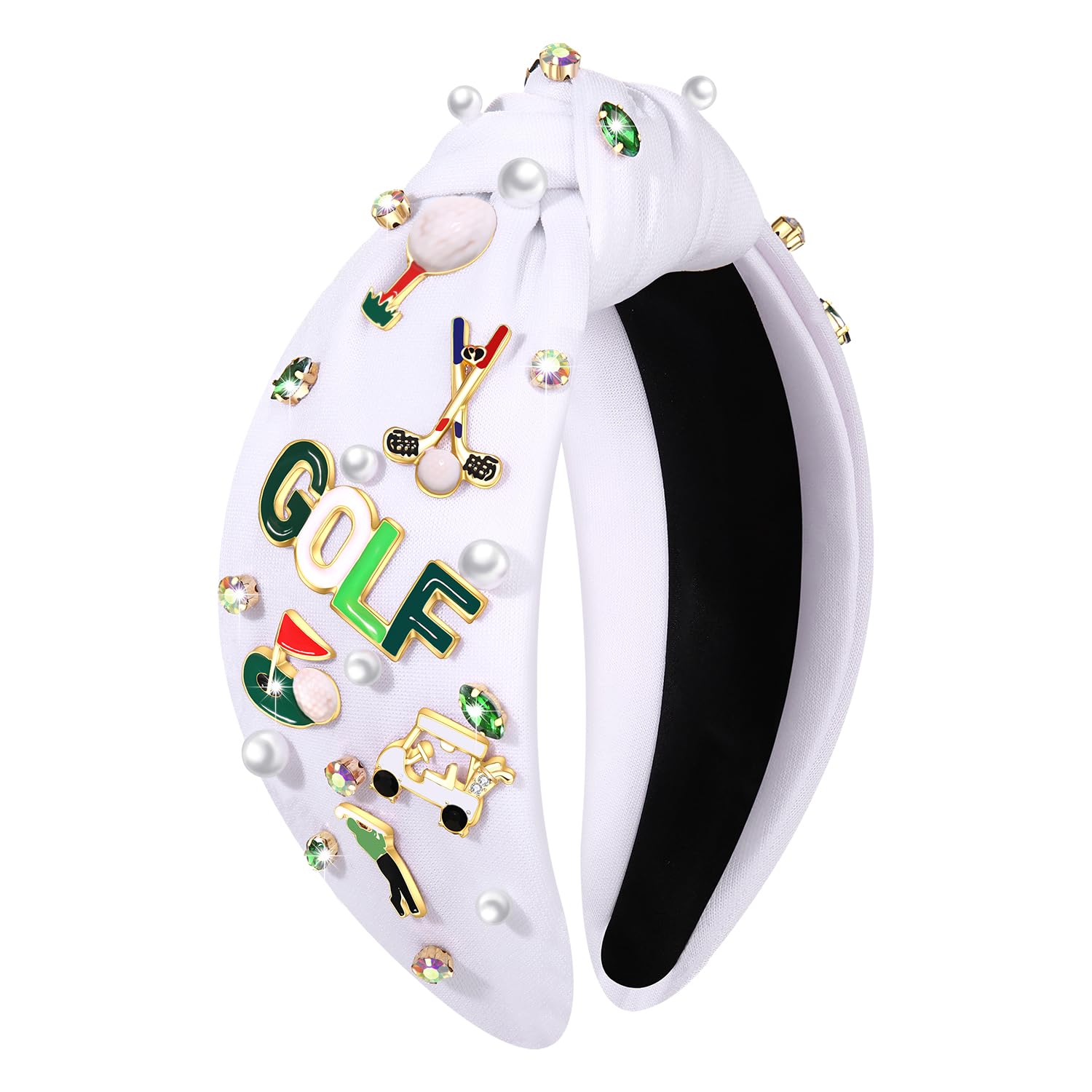 Jeweled Golf Headband for Women - Sparkle on the Course!