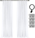 INOVADAY 100% Blackout Curtains 102 in Long - Thermal Linen Panels