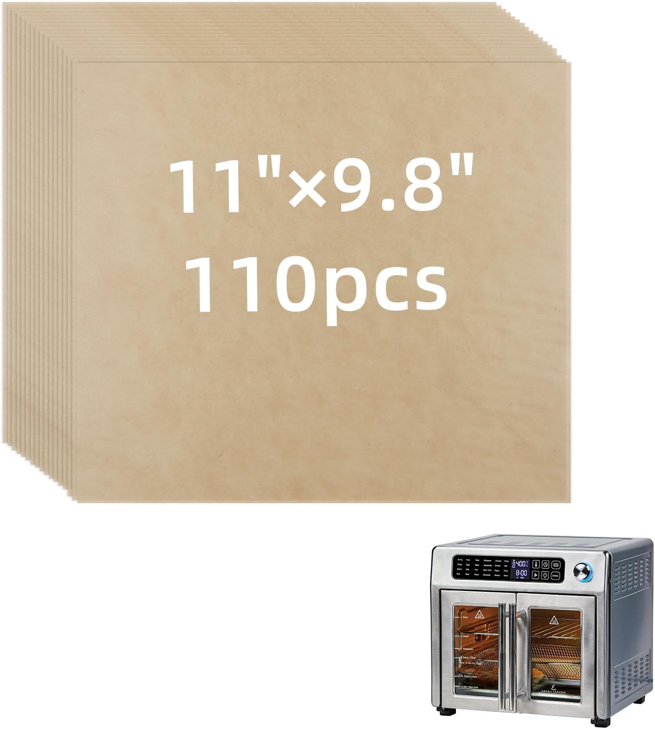 110PCS Unbleached Air Fryer Liners for Emeril Lagasse 26 QT - Baking Bliss!