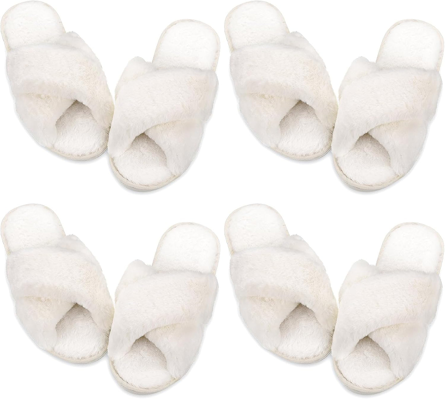 Newcotte Women's Fuzzy Slippers for Bridesmaids - Cozy Comfort
