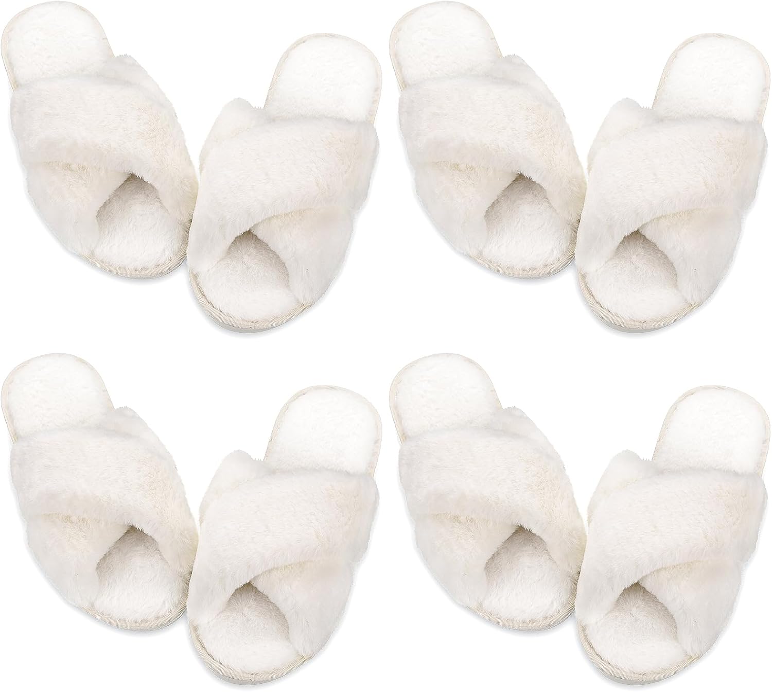 Newcotte Women's Fuzzy Slippers for Bridesmaids - Cozy Comfort