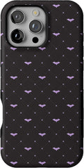 Casely iPhone 16 Pro Case Such a Battie Purple Bats - Bold Protection