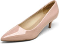 Women's Kitten Heel Pointed Toe Pumps - Low 2in Dress Shoes