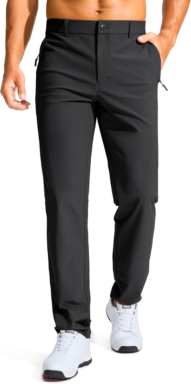 Men's Golf Pants Slim Fit Stretch Lightweight Dress Pants