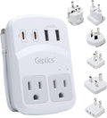 World Travel Adapter Kit 2 USB-A 2 USB-C - Compact 7-in-1 Adapter