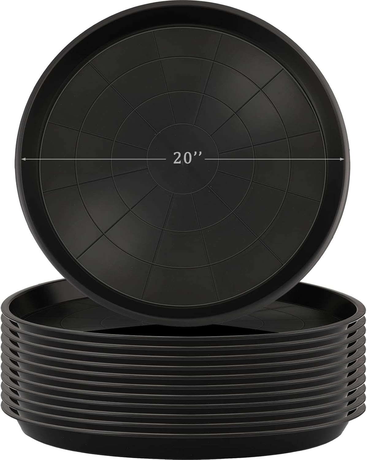 Eccliy 12 Pcs Plastic Plant Saucers for Indoor and Outdoor Use