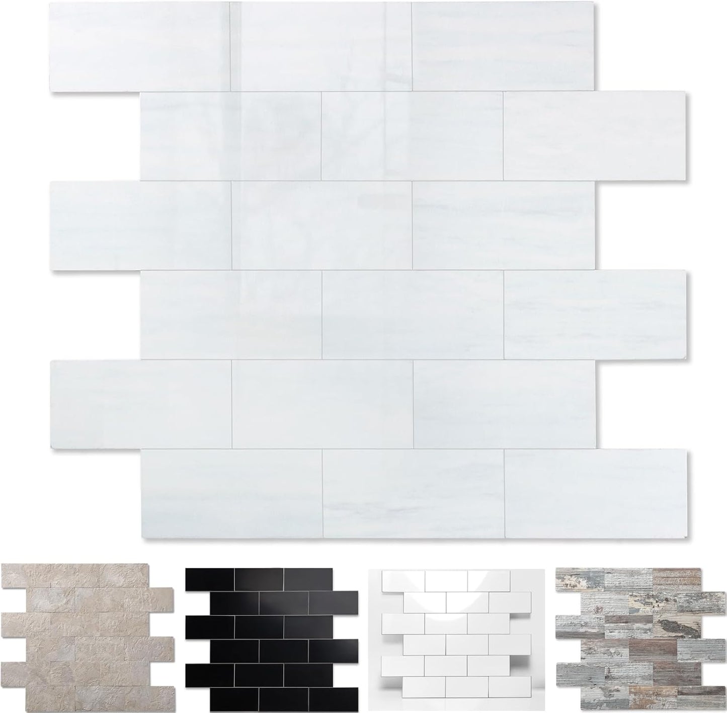 10-Pack Peel and Stick Tile Backsplash for Kitchen and Bathroom