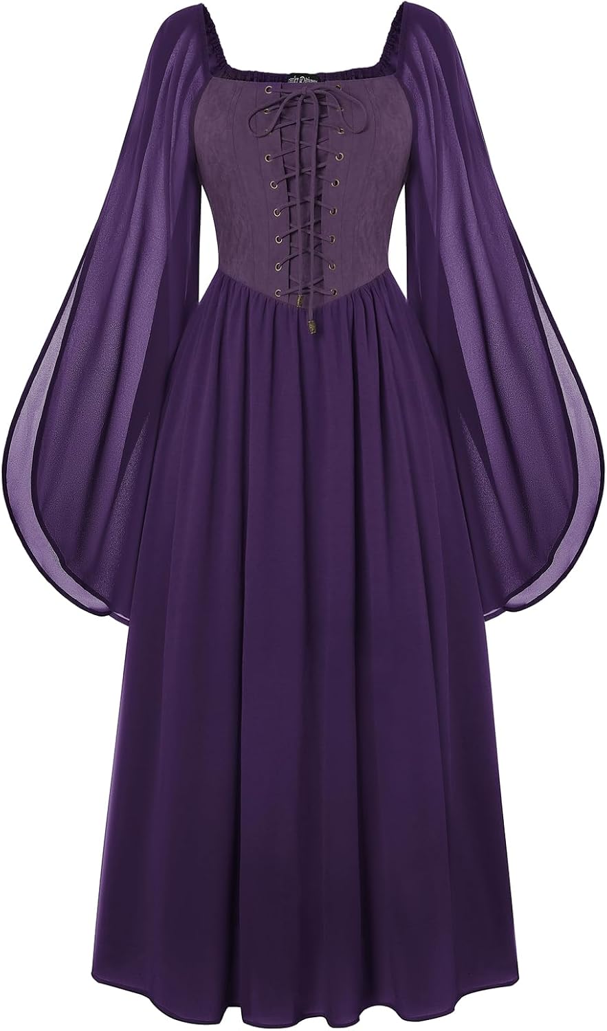 Renaissance Costume Women Pirate Dresses with Pockets and Sleeves