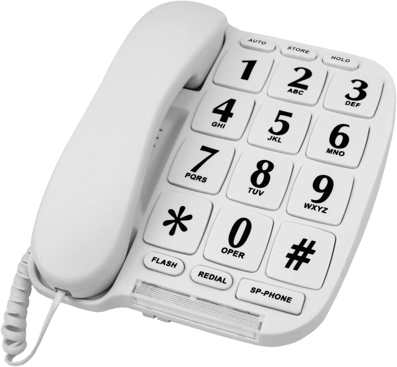 Easy-Dial Big Button Wall/Desk Phone with Speaker
