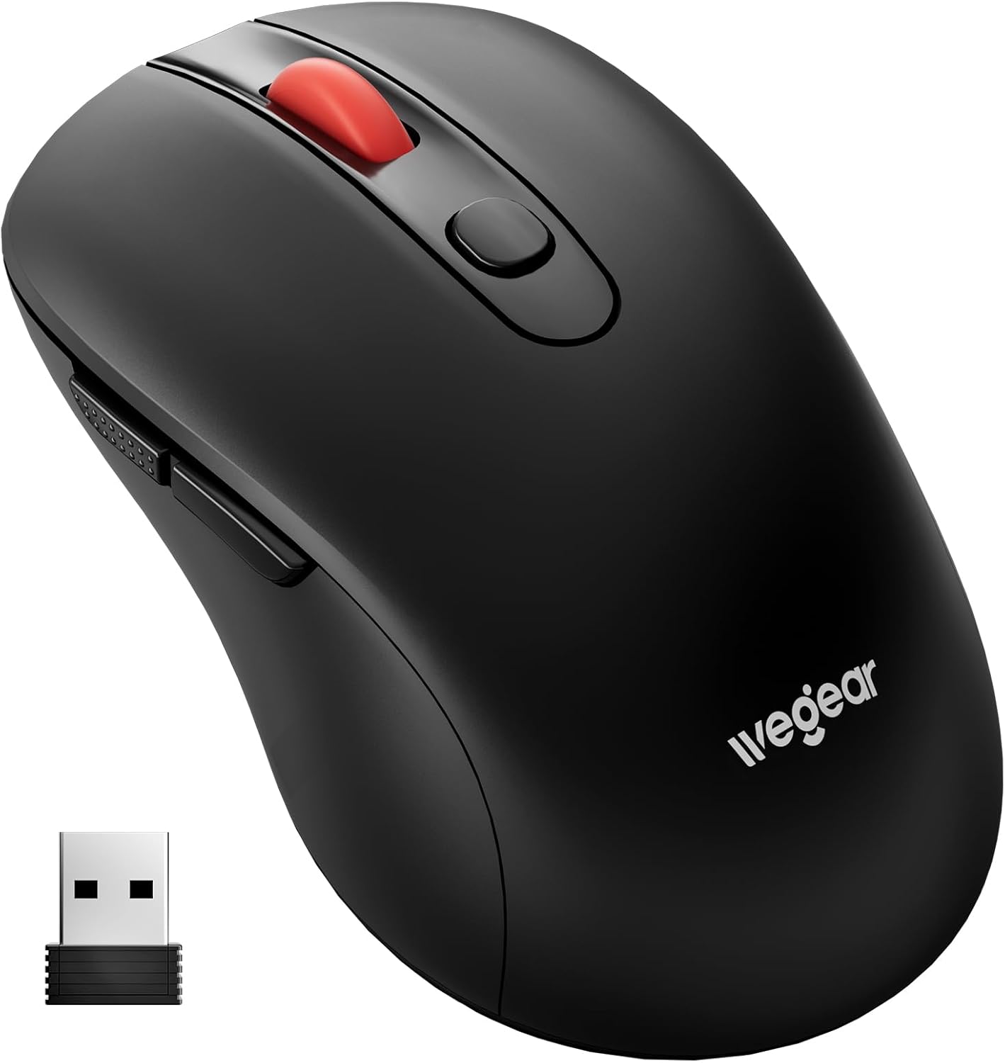 Wireless Ergonomic Mouse, 4000 DPI, 6 Buttons, Long Battery Life