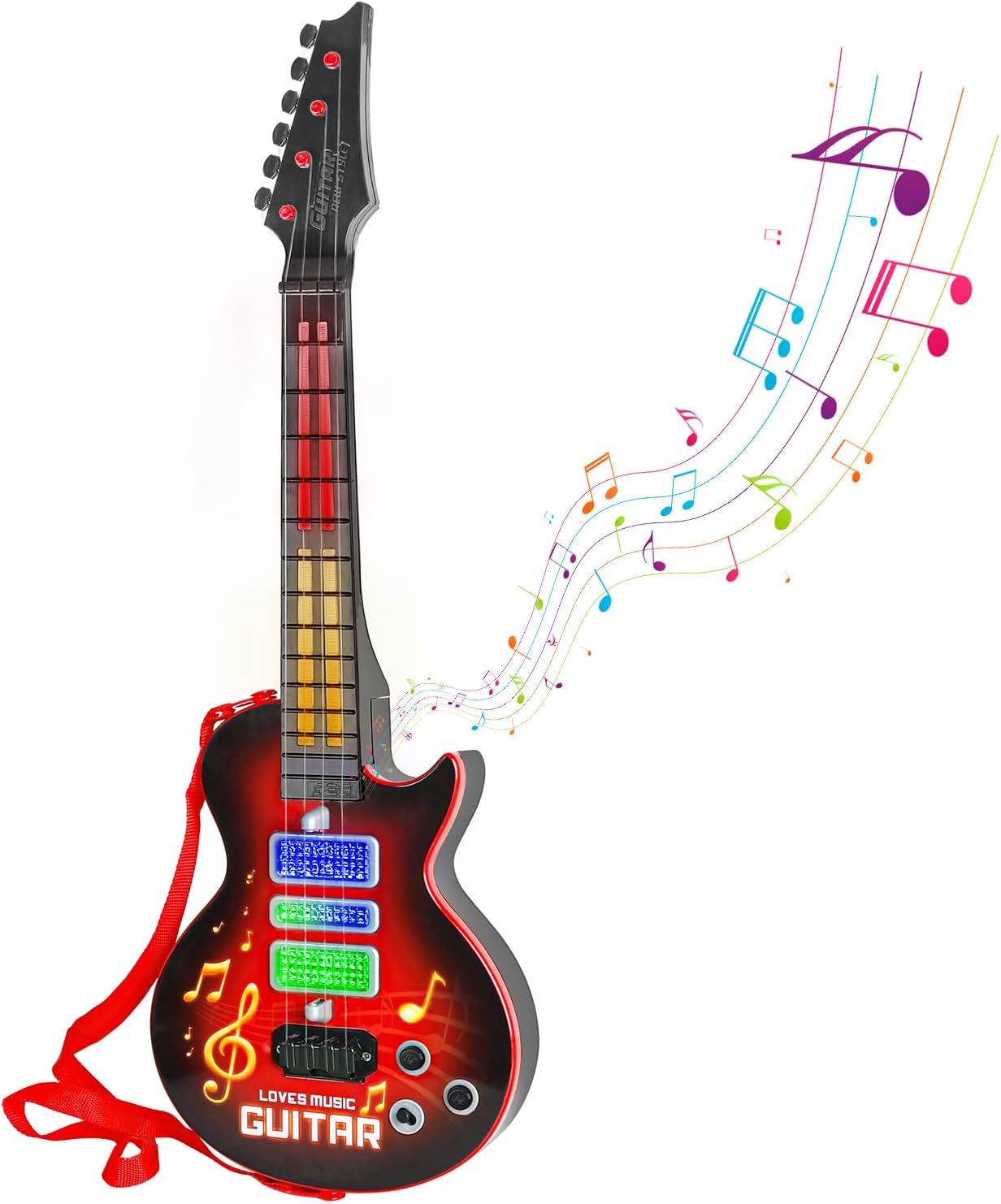 M SANMERSEN Kids Guitar for 3 4 5 Year Olds - Fun Musical Toy