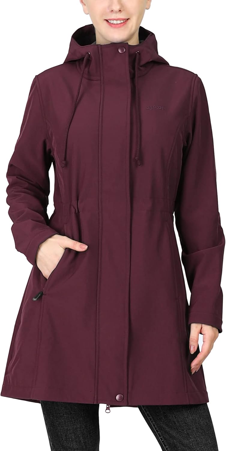 33,000ft Women's Softshell Long Jacket: Windproof & Warm