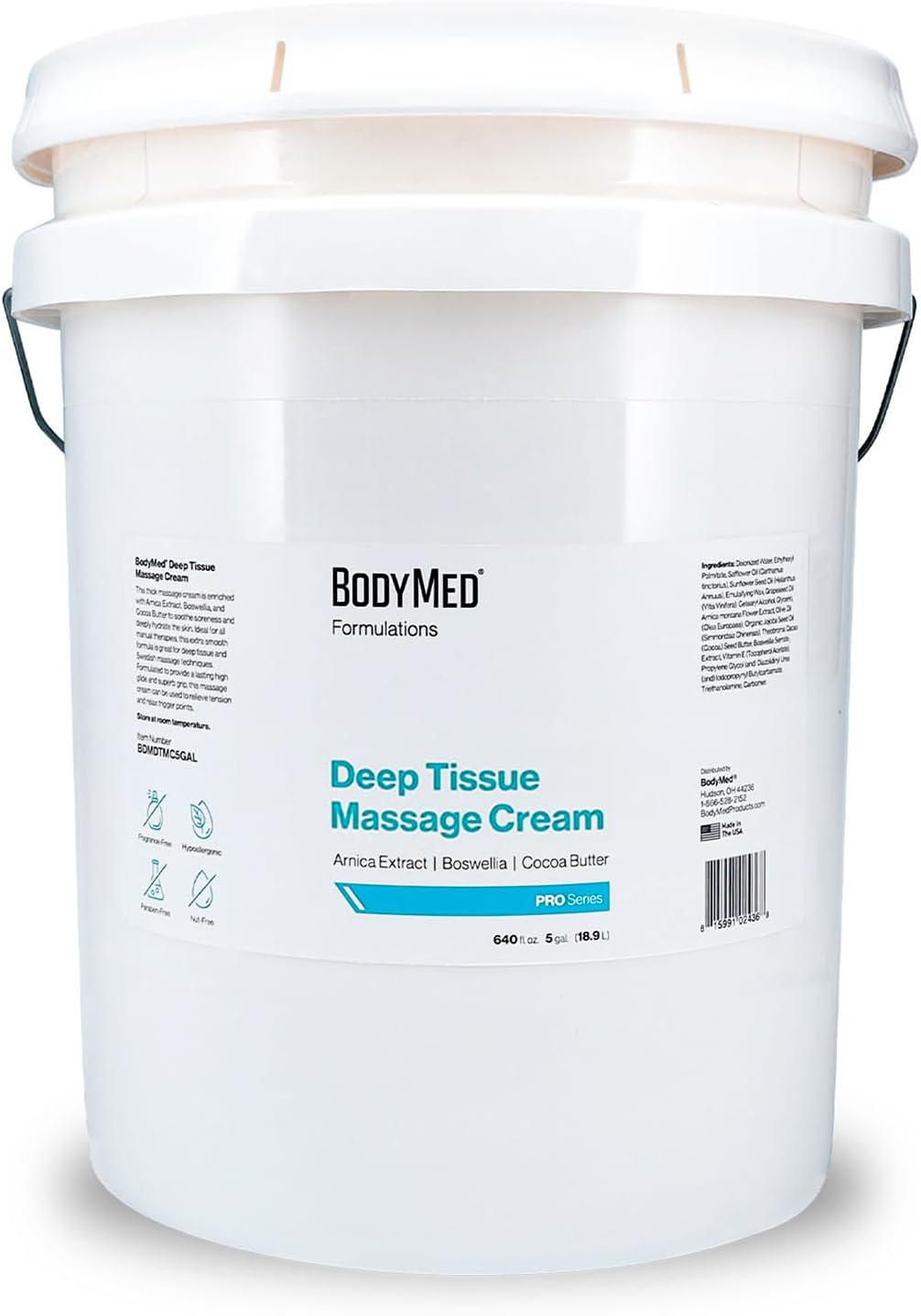 BodyMed Deep Tissue Massage Cream - All-Natural & Fragrance-Free