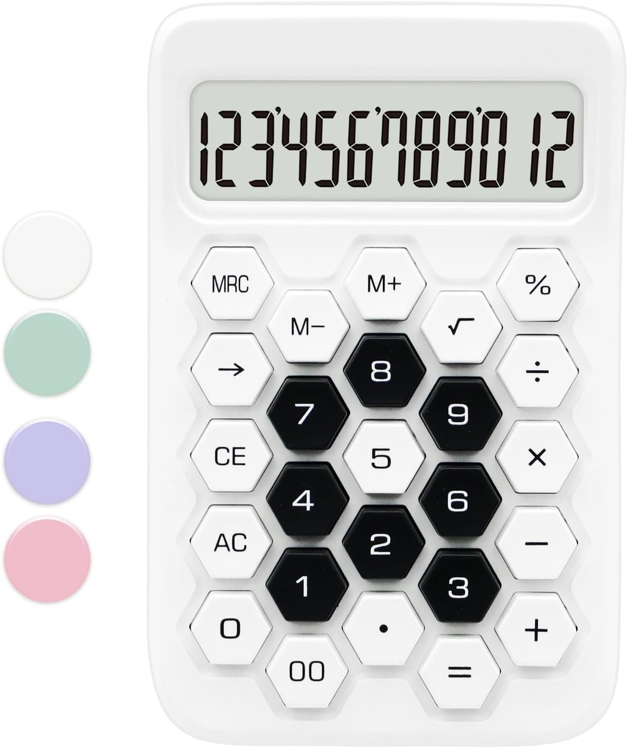 Large Display Basic Office Calculator - Hexagonal Button