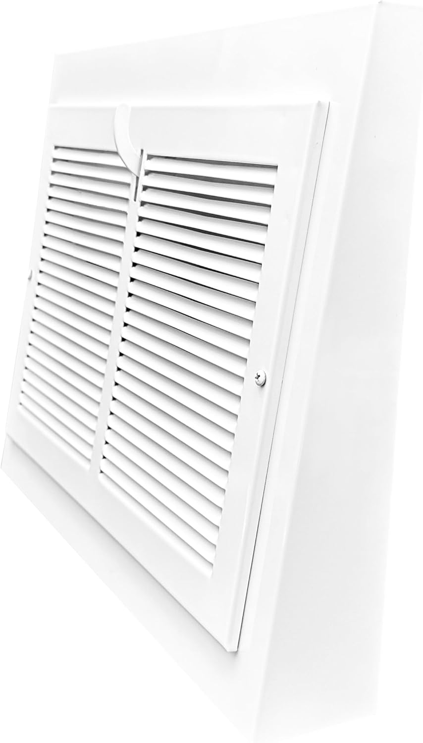 White Vintage Steel Gravity Baseboard Register for Home Comfort