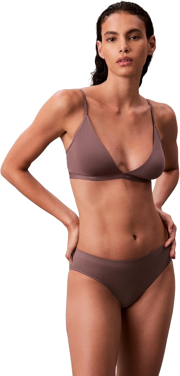 Calvin Klein Women's Lightly Lined Triangle Bralette for Comfort