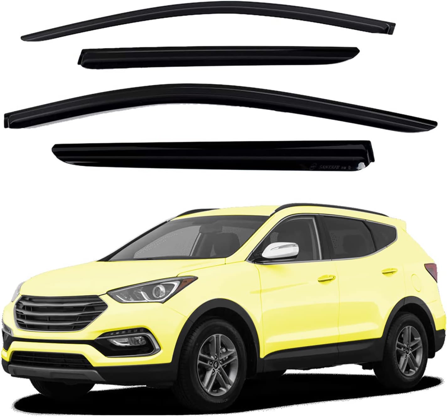 Tape-On Rain Guard 4-Piece for 2013-2018 Hyundai Santa Fe