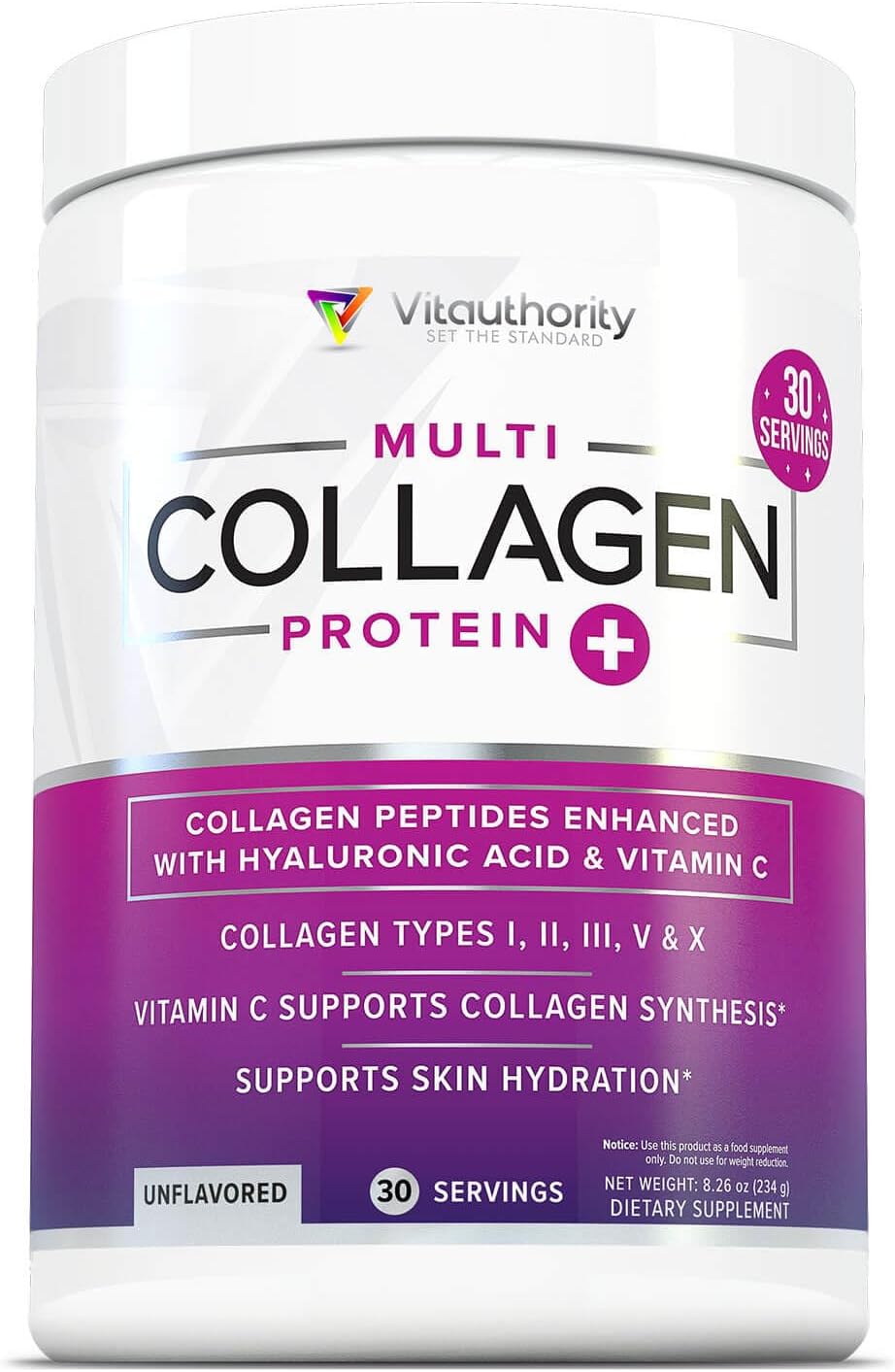Multi Collagen Peptides Powder for Women - Unflavored Hydrolyzed