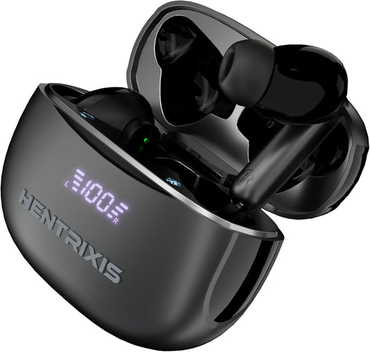Hentrixis Wireless Earbuds - 35H Playtime & 4 Mics ENC