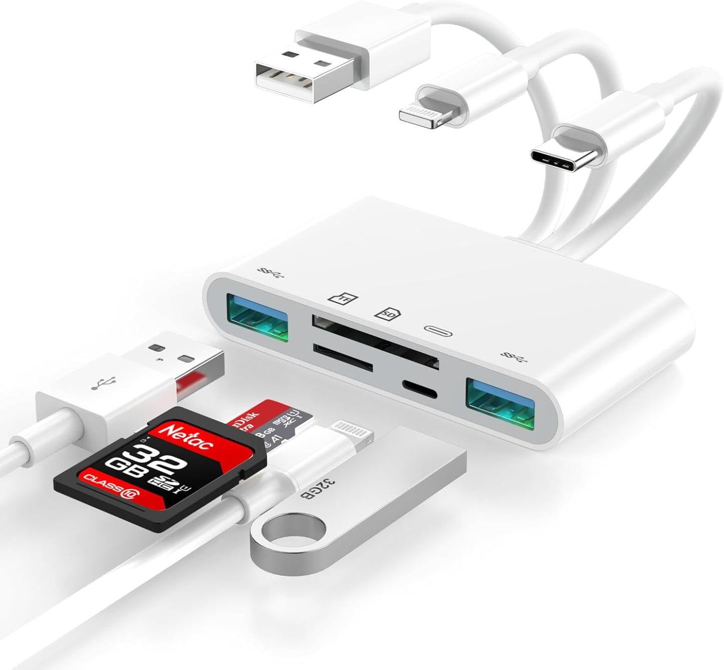Apple MFi Certified SD Card Reader - Multi-Device Compatibility