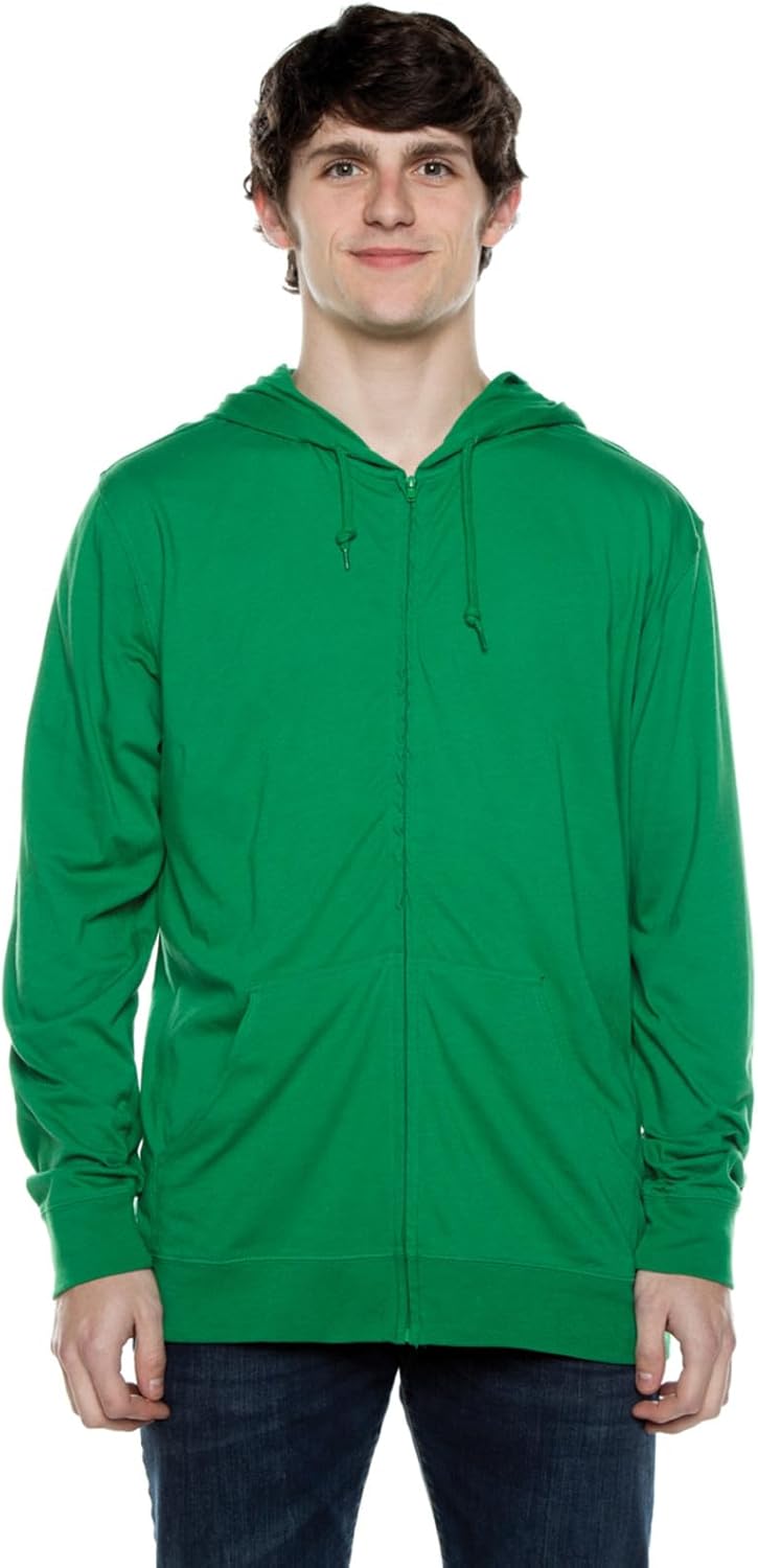 Cottonhood Lightweight Jersey Zip Hoodie for Men - Soft Comfort