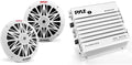 Pyle 8 in Dual Marine Speakers and 400W 4-Channel Marine Amplifier