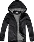 Boys Rain Jackets Waterproof Hooded Fleece Raincoats - Lightweight wet