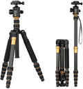 Q666C Portable Carbon Fiber Tripod Monopod Stand with Ball Head