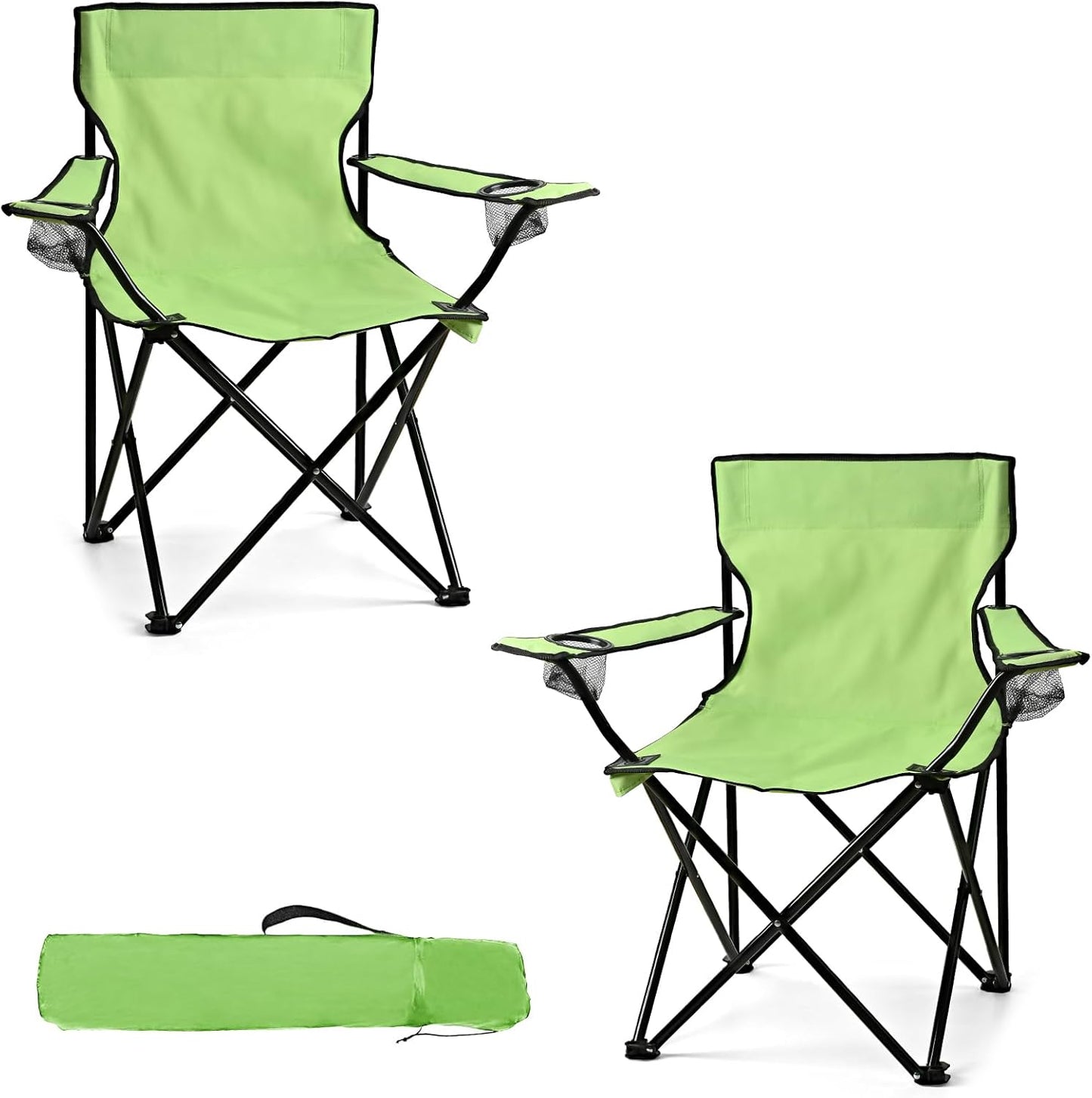 Lightweight Camping Chairs for Adults & Teens, 250LBS Capacity