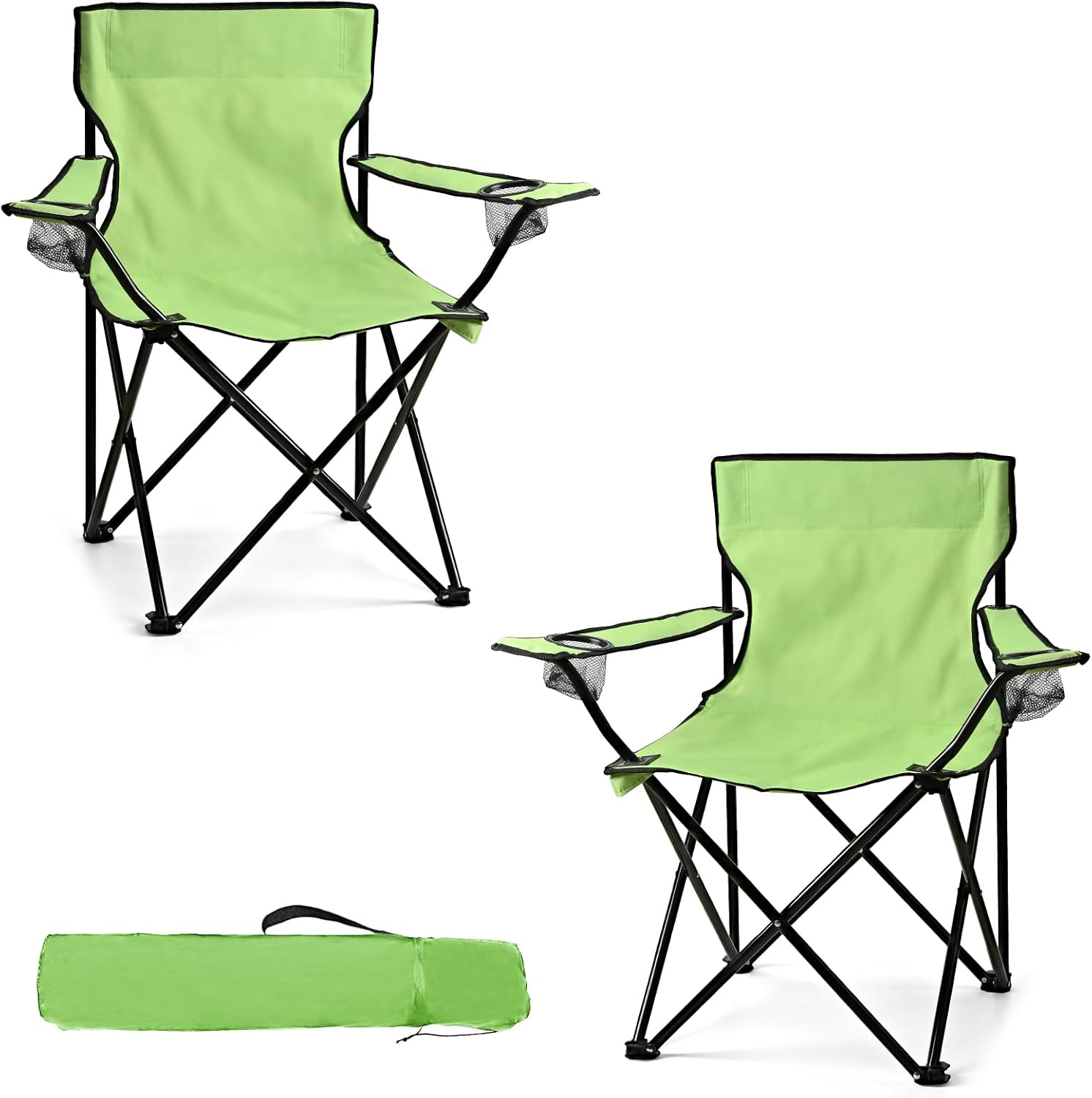 Lightweight Camping Chairs for Adults & Teens, 250LBS Capacity