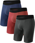 BAMBOO COOL Men's Long Boxer Briefs MultiPack - Performance Long Leg
