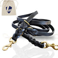 Multi Function 8ft Genuine Leather Dog Leash - Hands Free Training