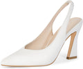 gihubafuil Womens Slingback Kitten Heels Closed Pointed Toe