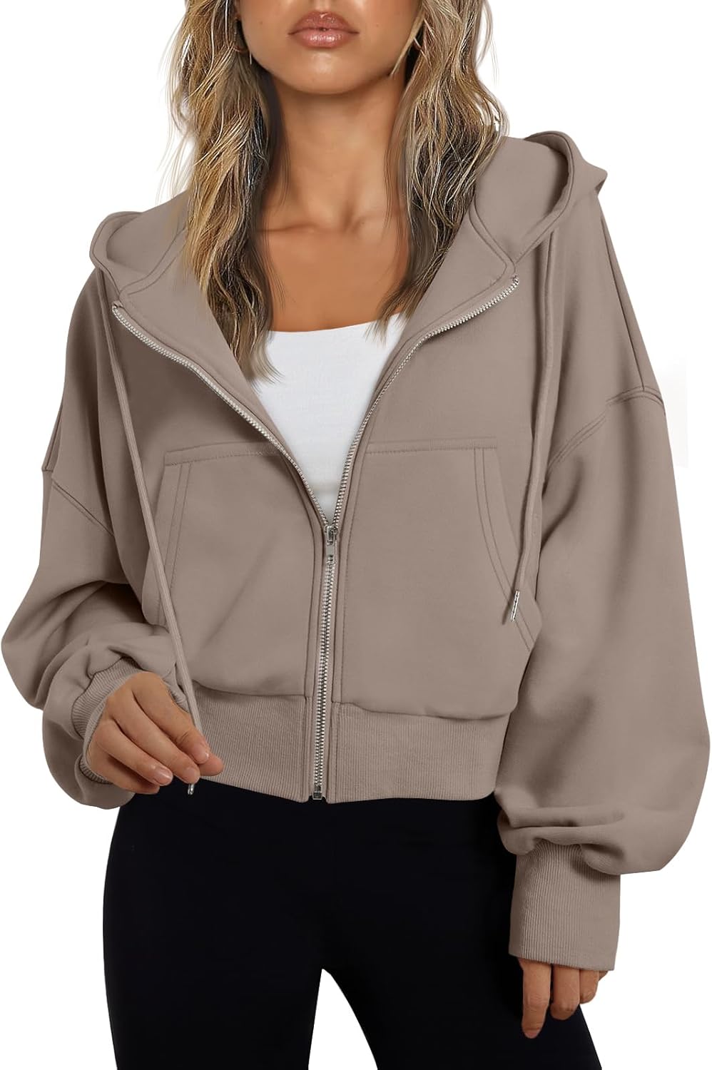 Trendy Queen Hoodies for Women Full Zip Up Comfy Fall Tops