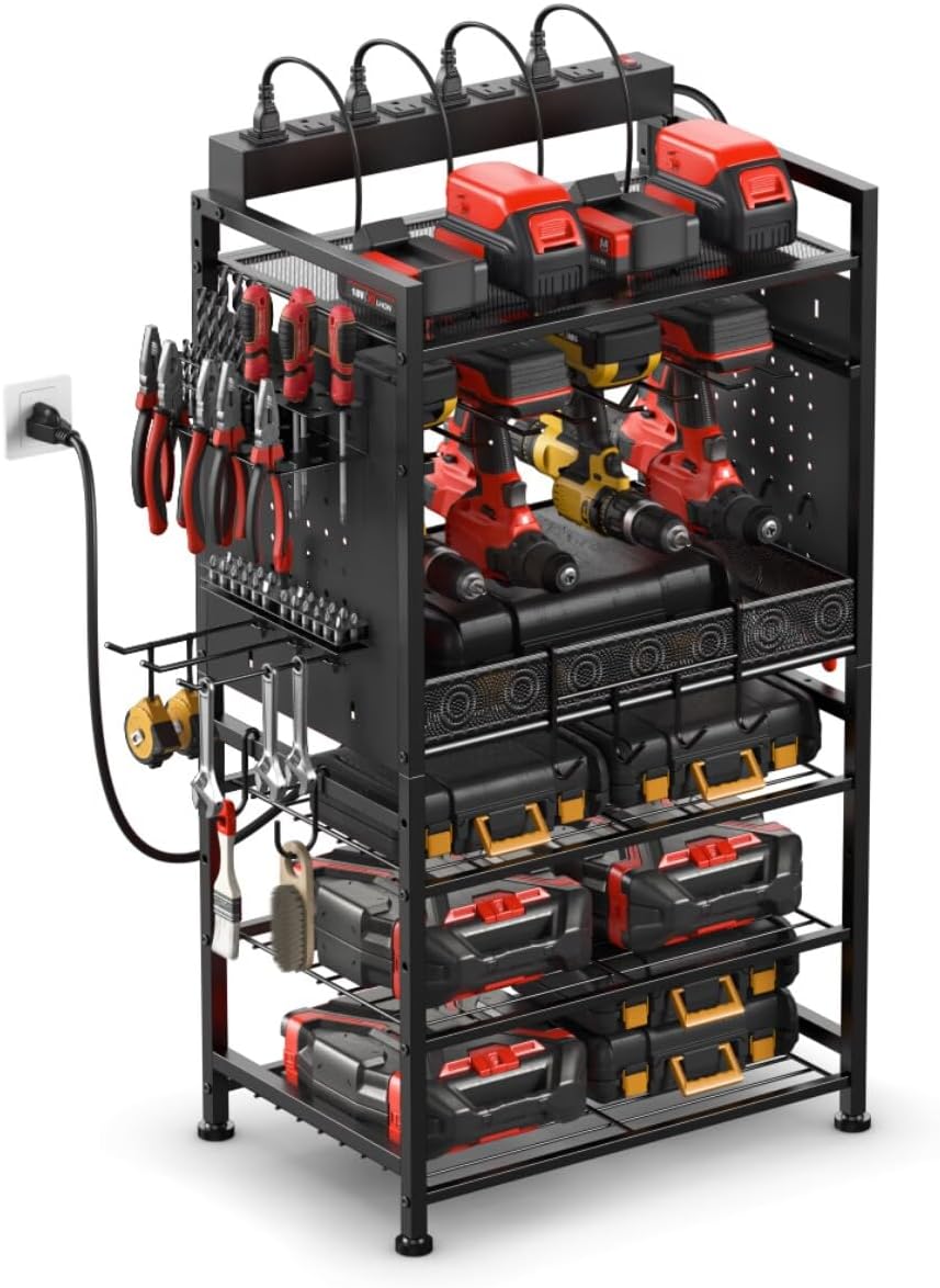 Power Tool Organizer Stand + Charging Station