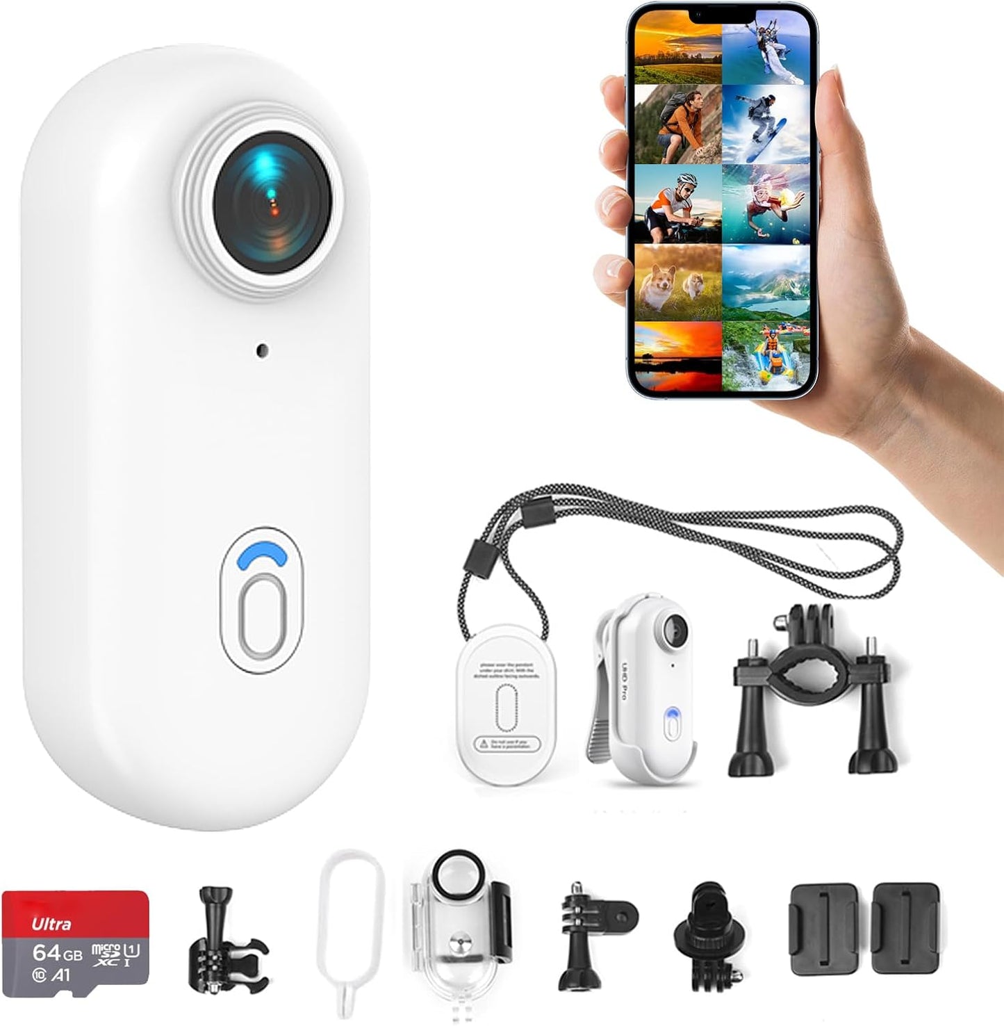 Wearable 4K Pocket Camera for Hands-Free Adventures