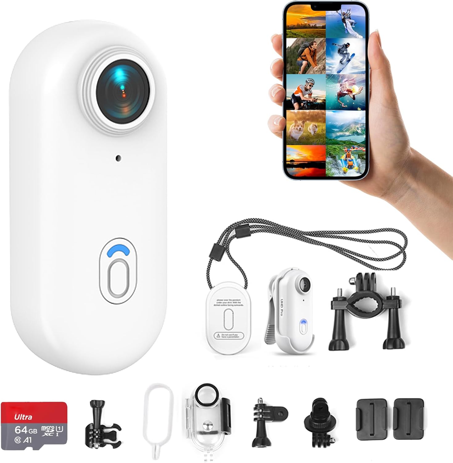 Wearable 4K Pocket Camera for Hands-Free Adventures
