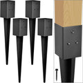 Fence Post Anchor 4ft x 4ft Heavy Duty 24in Ground Spike Set of 4